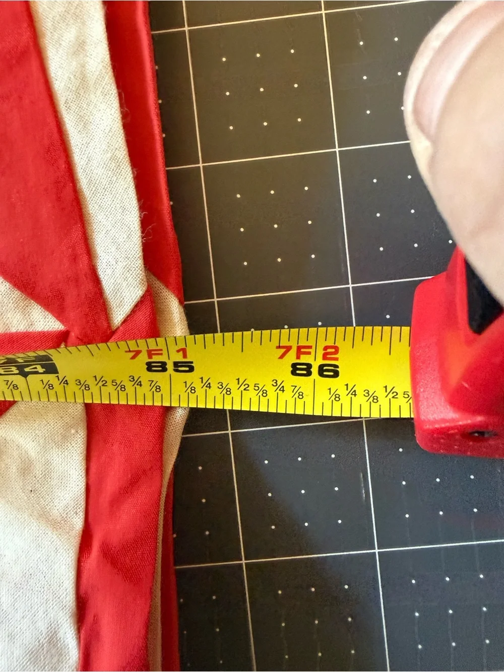 handmade Christmas Wish Pine Tree quilt top.